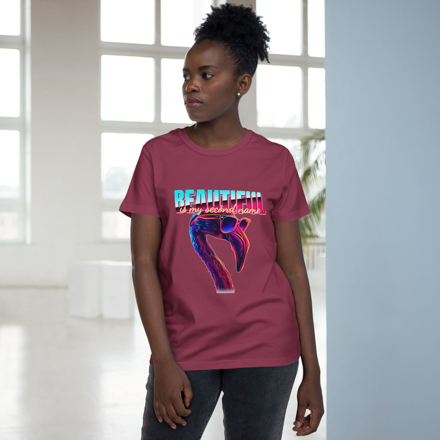 Beautiful Is My Second Name Women’s Maple Tee