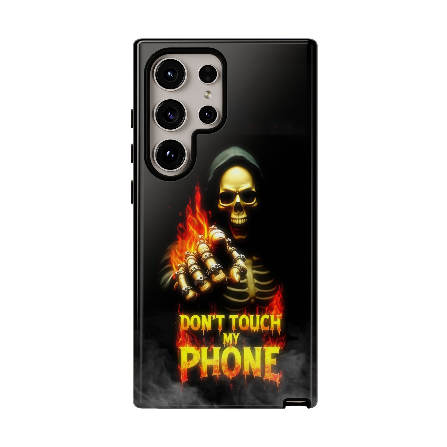 Skull Design Samsung Phone Case, Don't Touch My Phone Mobile Cover