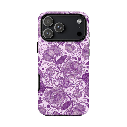 Graphical Garden: Purple Edition iPhone Tough Cases