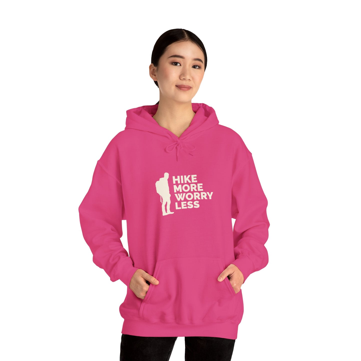 Hike More Worry Less Unisex Heavy Blend™ Hooded Sweatshirt