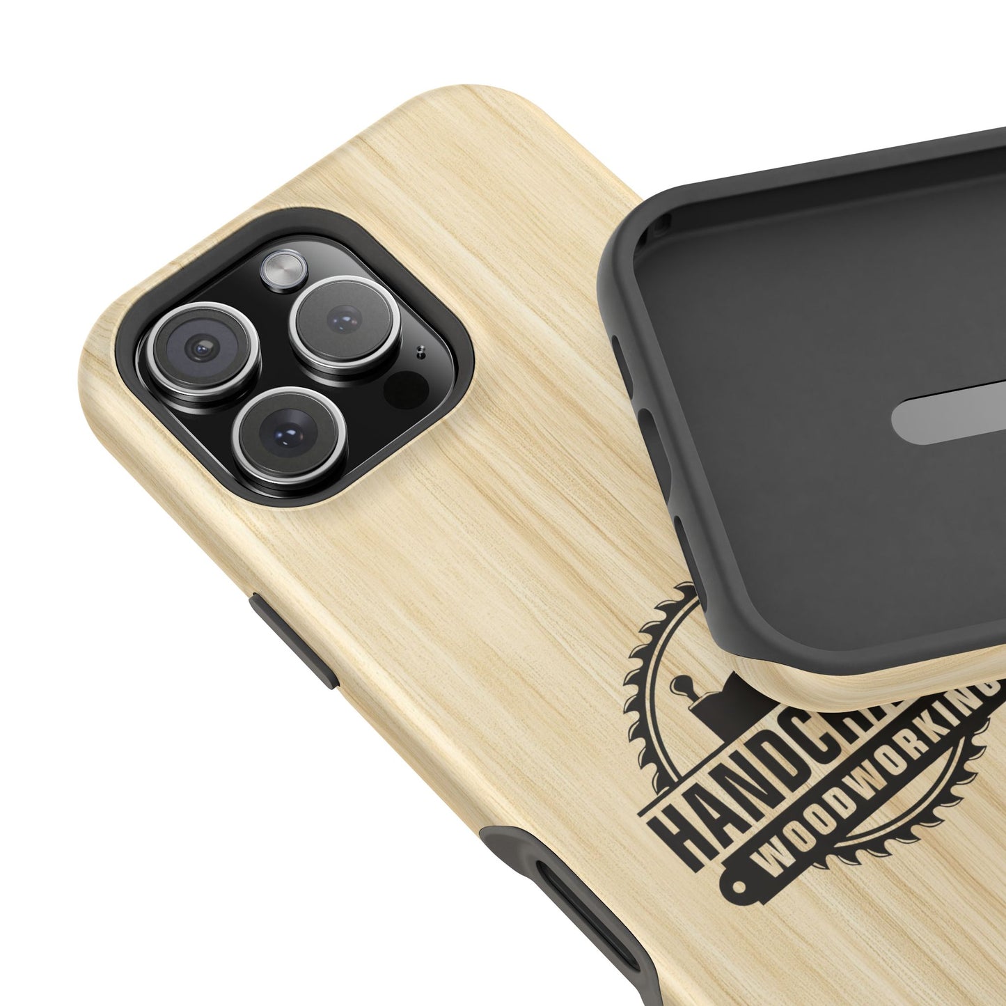Handcrafted Woodworking Logo Magnetic Phone Cases