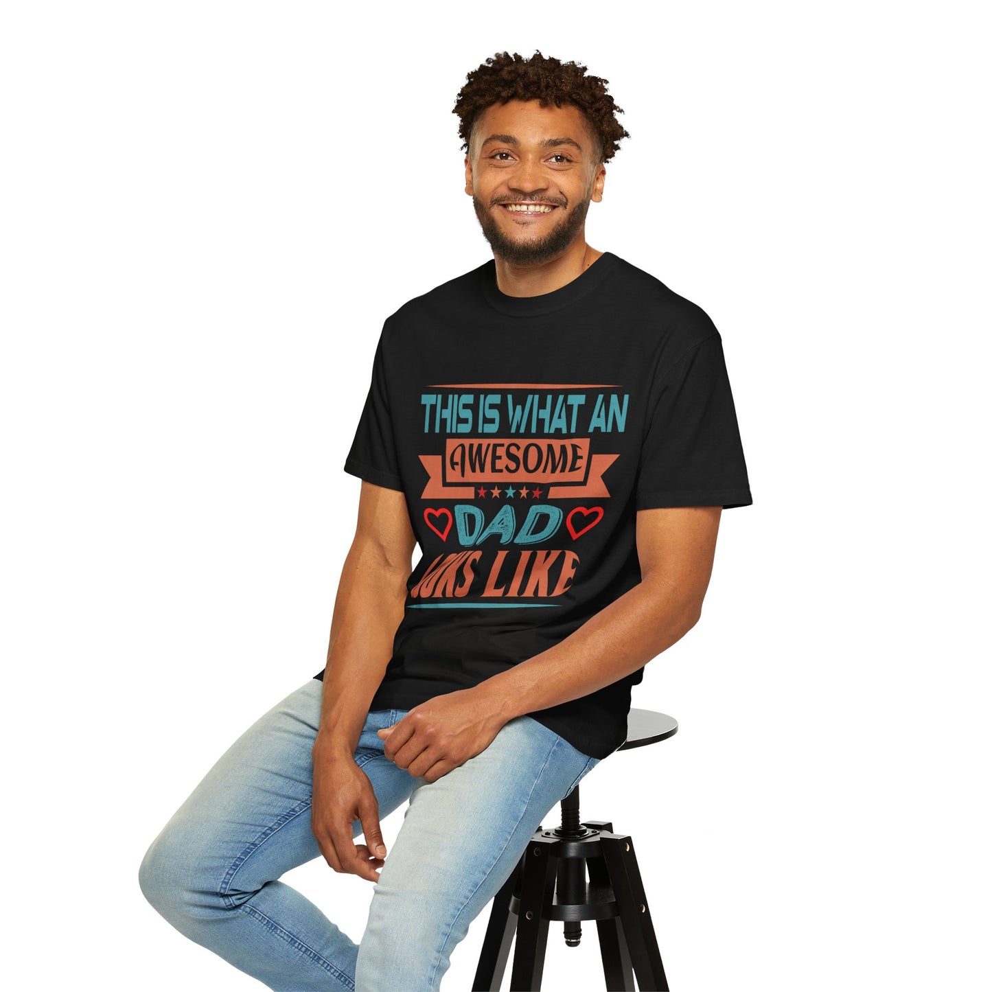 Awesome Dad Garment-Dyed T-Shirt - Perfect Father's Day Gift