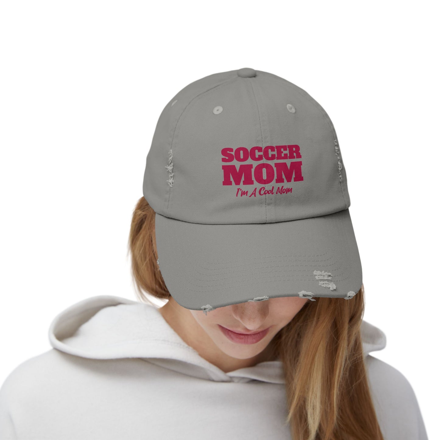 Soccer Mom I'm A Cool Mom Unisex Distressed Cap