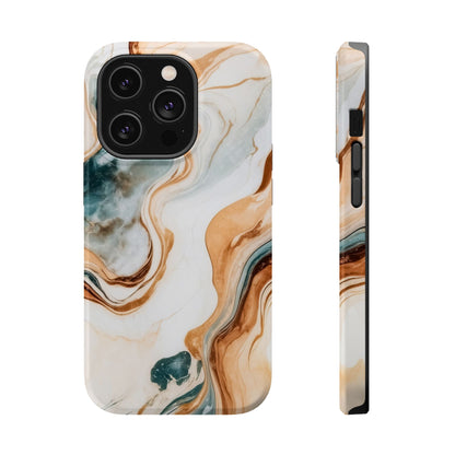 Stylish Magnetic Phone Cases, Abstract Marble Design for Everyday Use