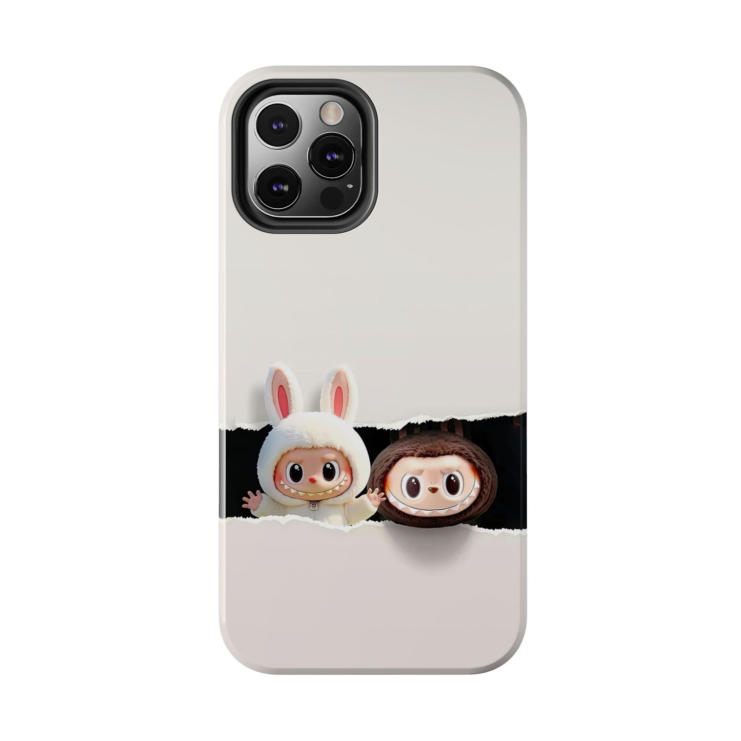 The Monsters Tough Case for iPhone Models and Variations – Dual Layer Protective Cover, Playful Design, Cute Mobile Accessory