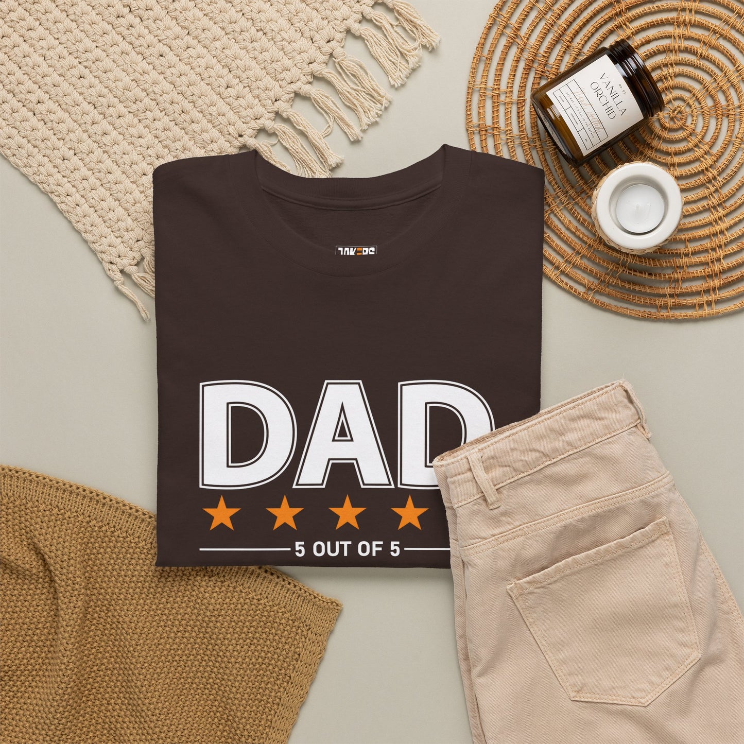 Father's Day Unisex Tee - 5 Stars Dad T-shirt