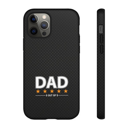 5-Star Dad iPhone Case - Tough Black Cover for Father's Day