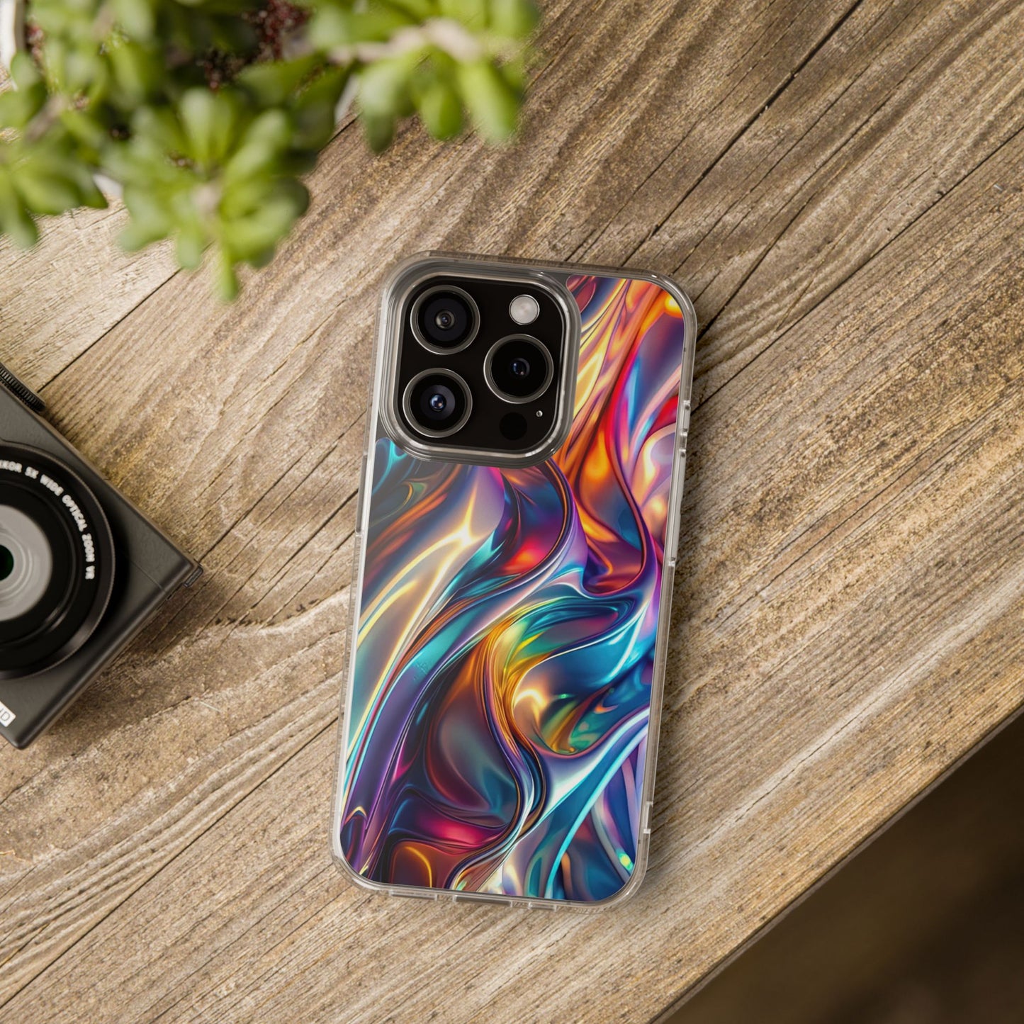 Colorful Clear Case for iPhone – Abstract Art Design