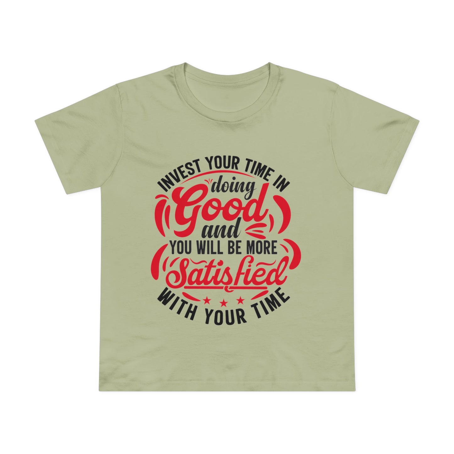 Inspirational Women's Maple Tee - Invest Your Time in Doing Good