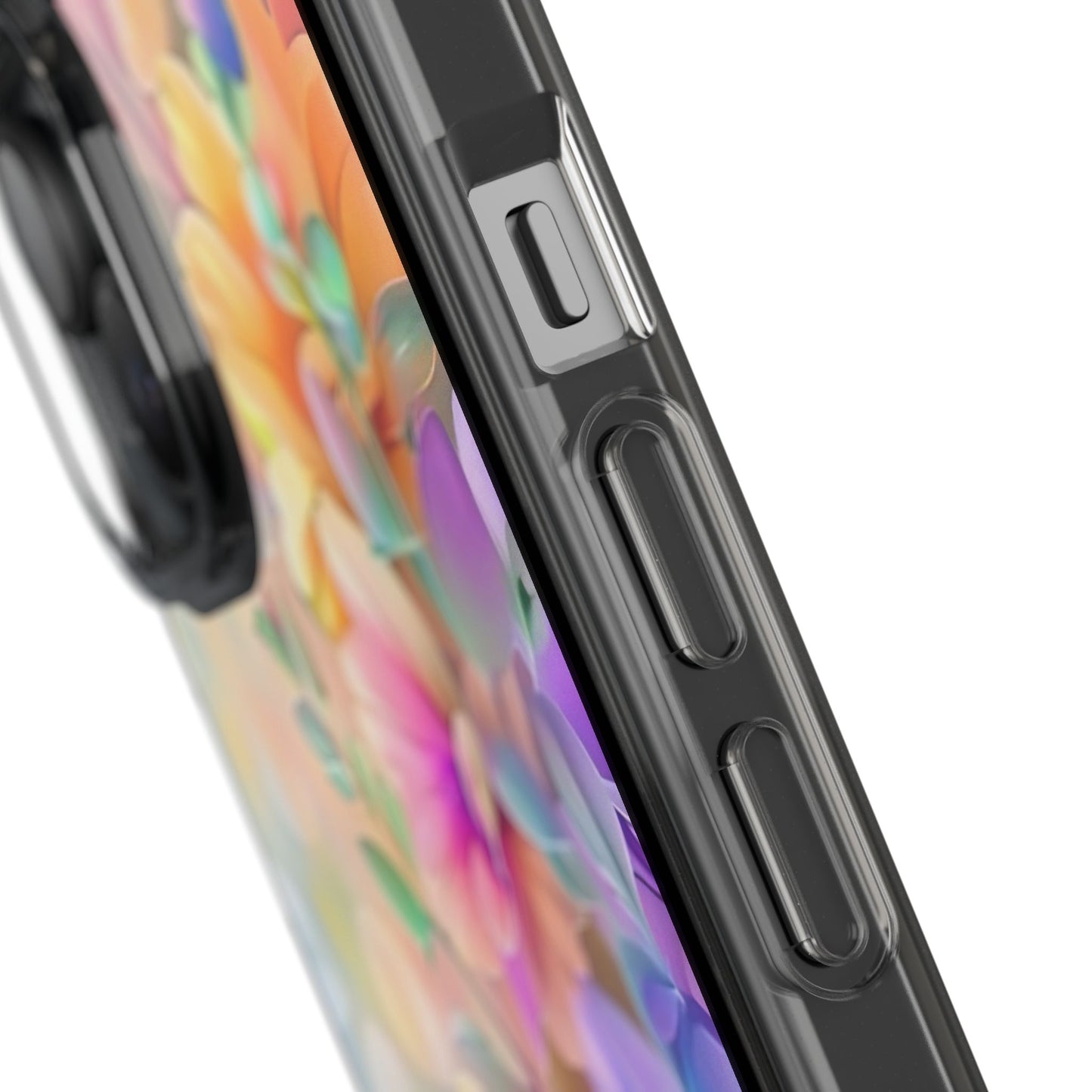 Floral Clear Phone Case -  Colorful Spring Design