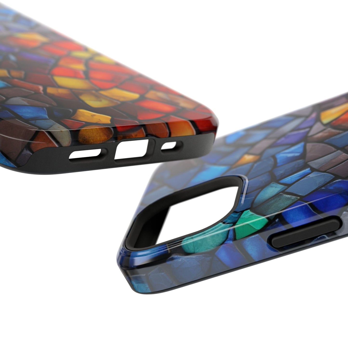 Stained Glass Impact-Resistant Phone Case, Colorful Phone Cover