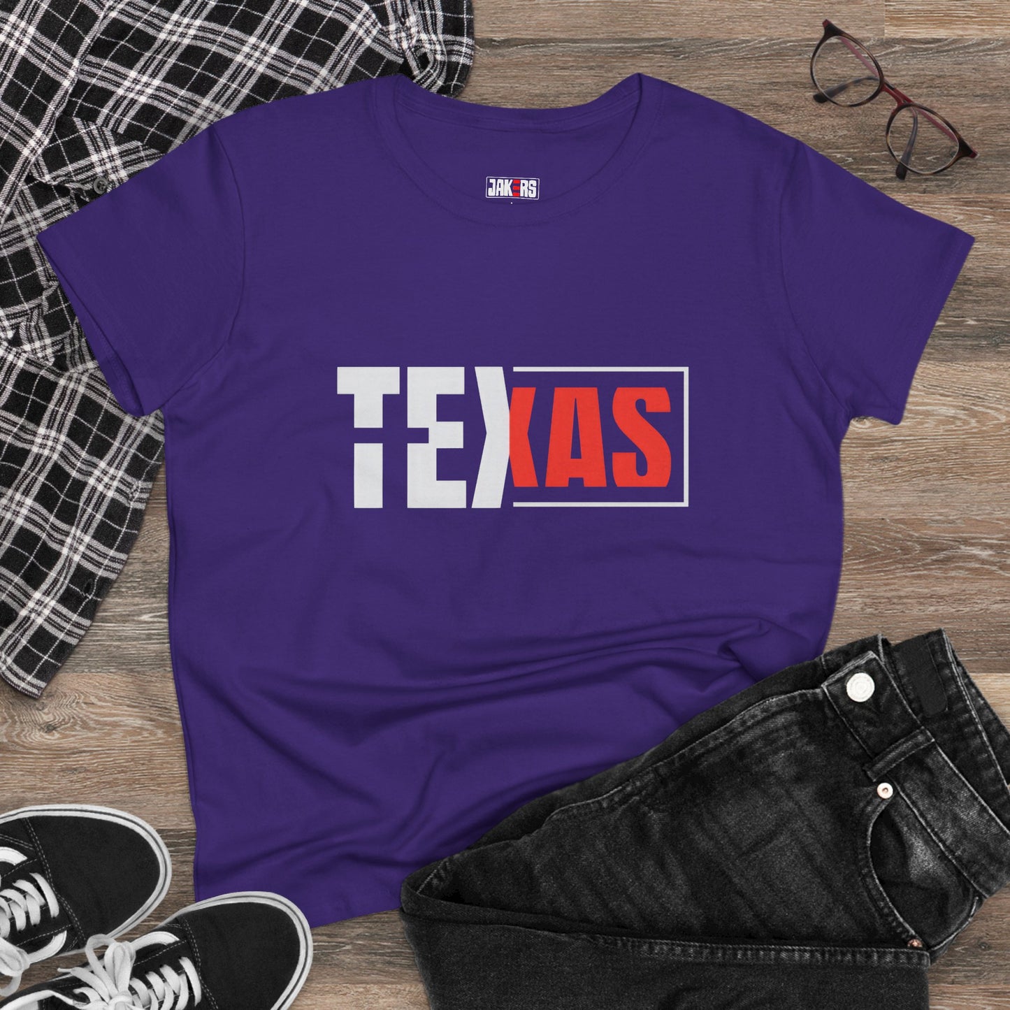 Texas Graphic Women's Midweight Cotton Tee - Stylish Casual Wear