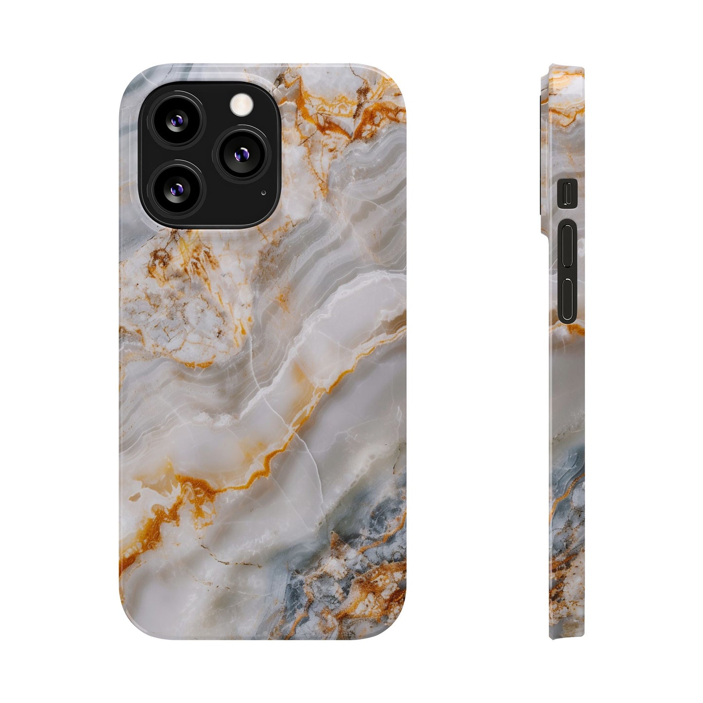 Pure Elegance Marble Slim Phone Cases, Modern Tech Decor