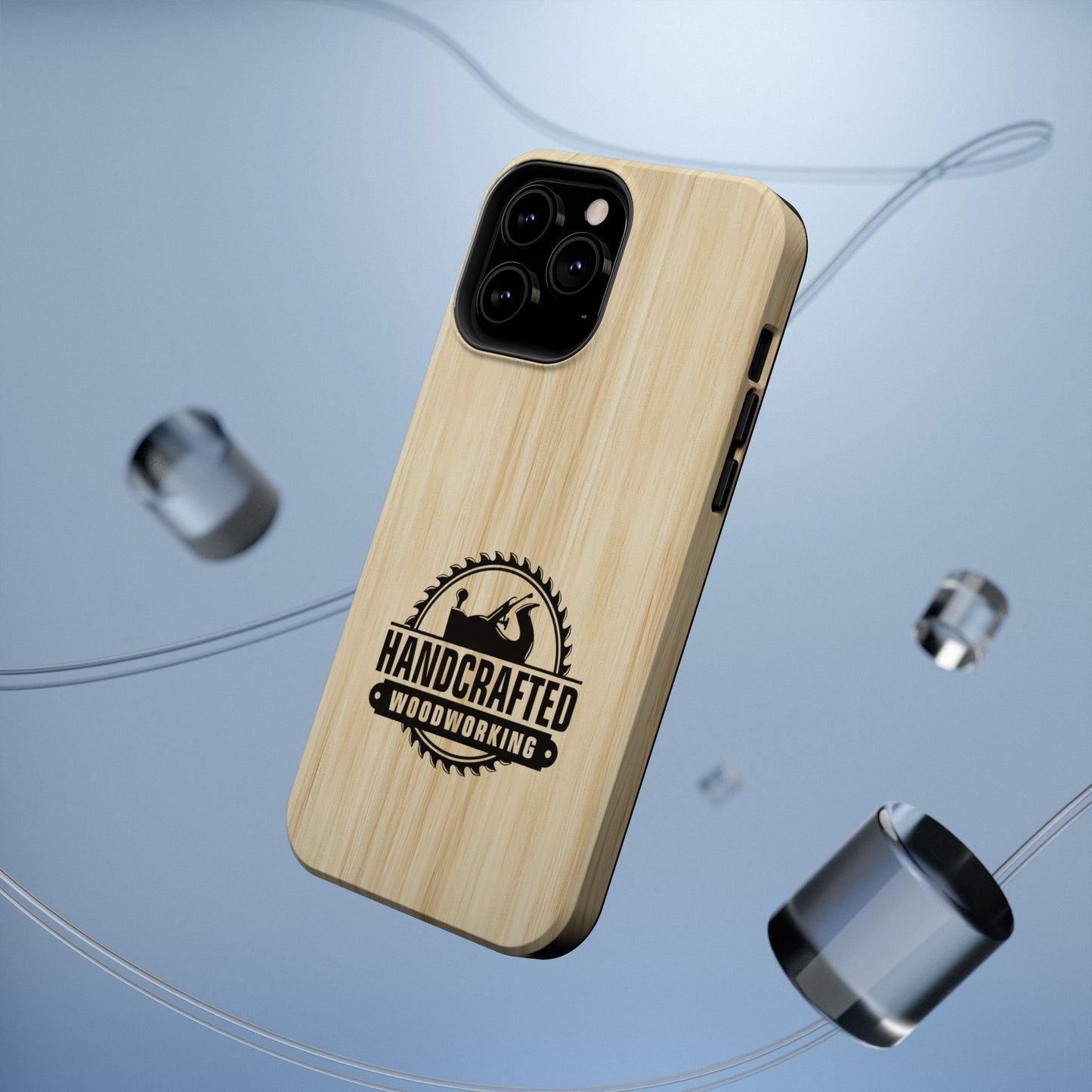 Handcrafted Woodworking Logo Magnetic Phone Cases