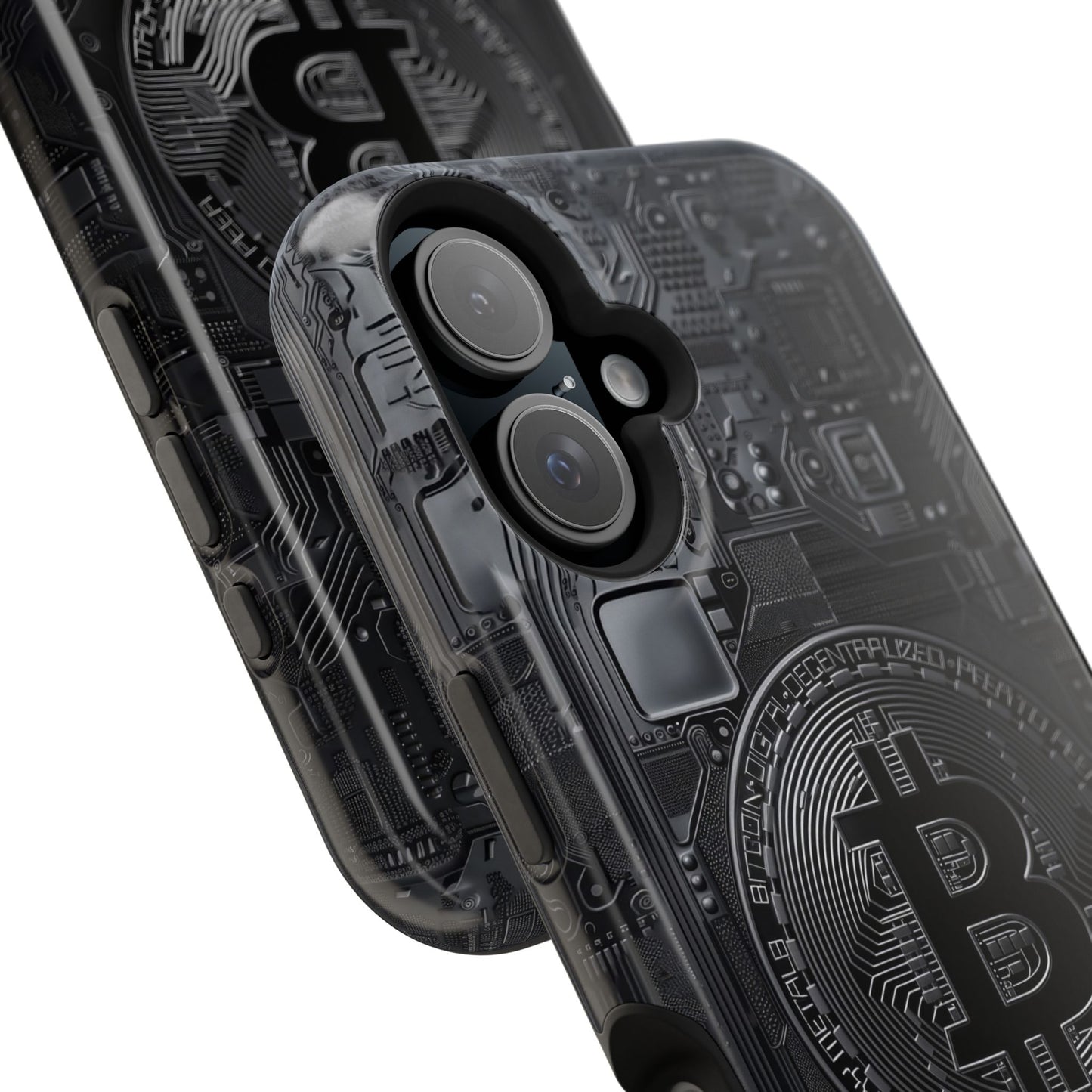Black Bitcoin Magnetic iPhone Cases - Ideal for Tech Enthusiasts