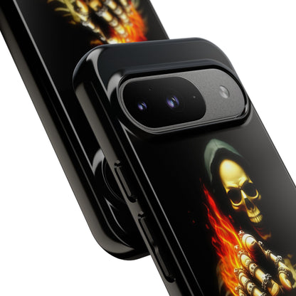 Skull Design Google Pixel Phone Case, Don't Touch My Phone Mobile Cover