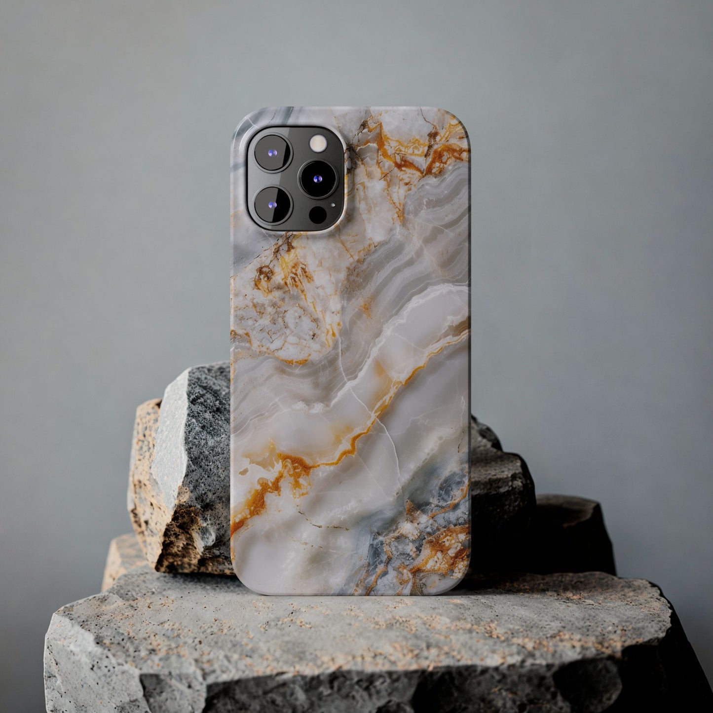 Pure Elegance Marble Slim Phone Cases, Modern Tech Decor