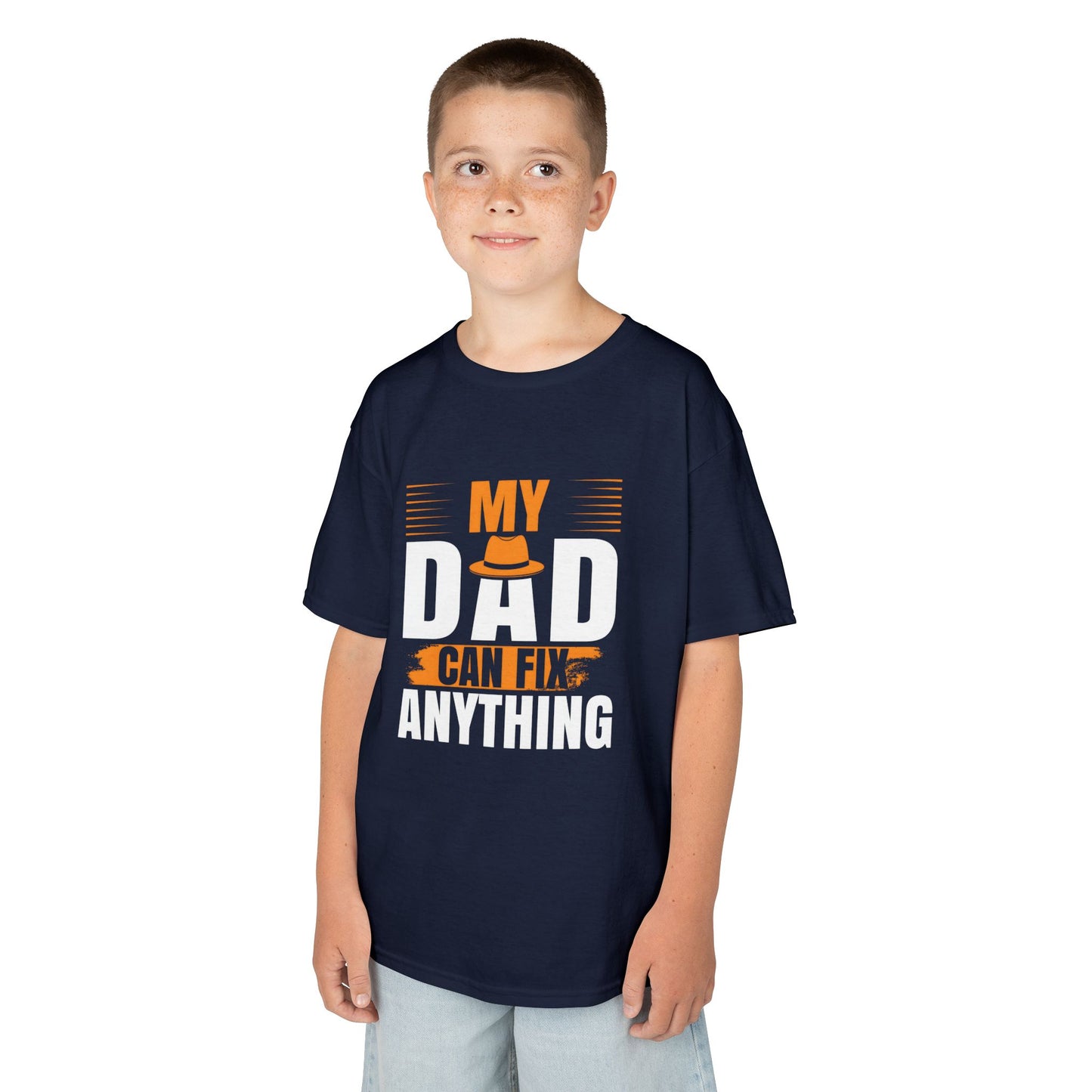 Kids Heavy Cotton™ Tee - 'My Dad Can Fix Anything'
