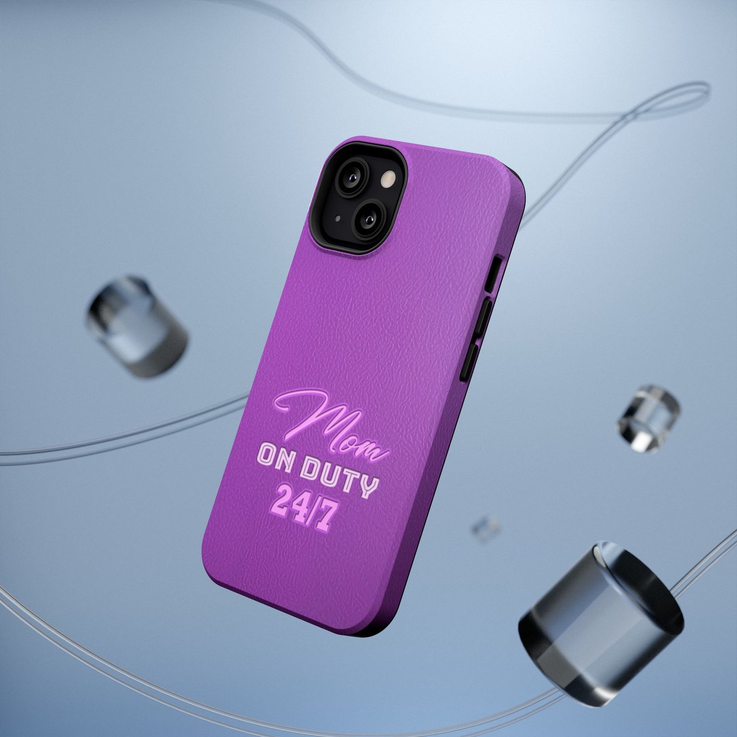Mom On Duty Impact-Resistant Case, Purple Case for Mothers