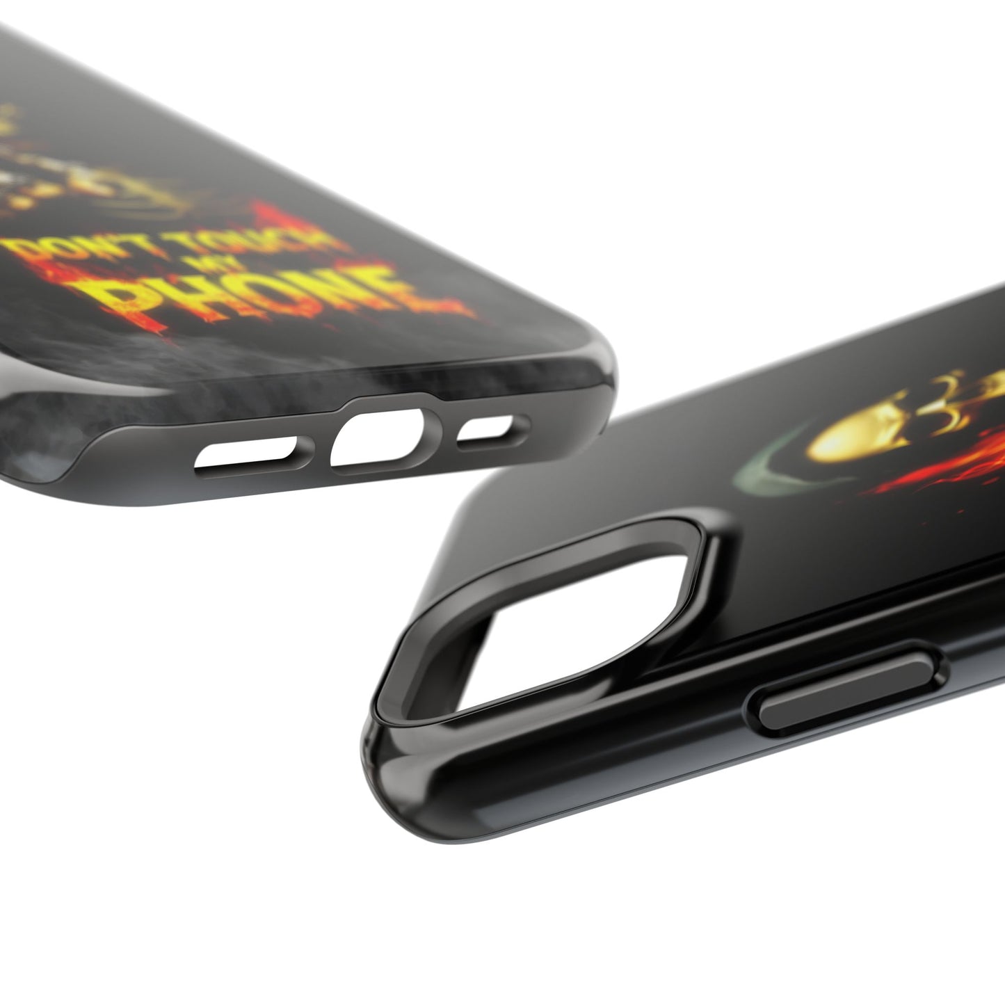 Skull Design Impact-Resistant iPhone Case, Don't Touch My Phone
