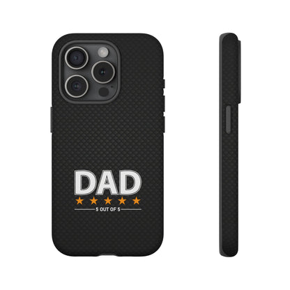 5-Star Dad iPhone Case - Tough Black Cover for Father's Day