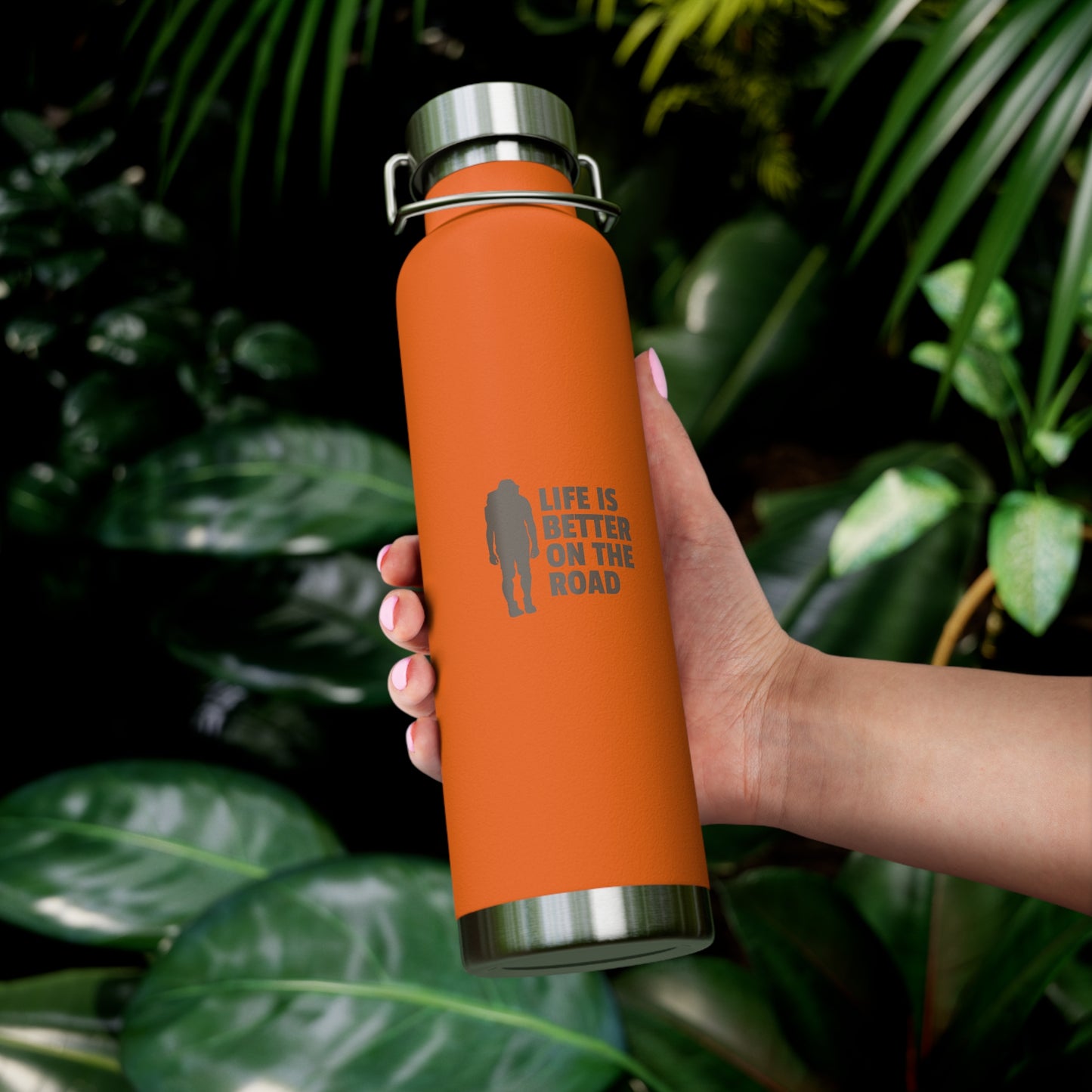 Life Is Better On The Road Copper Vacuum Insulated Bottle, 22oz