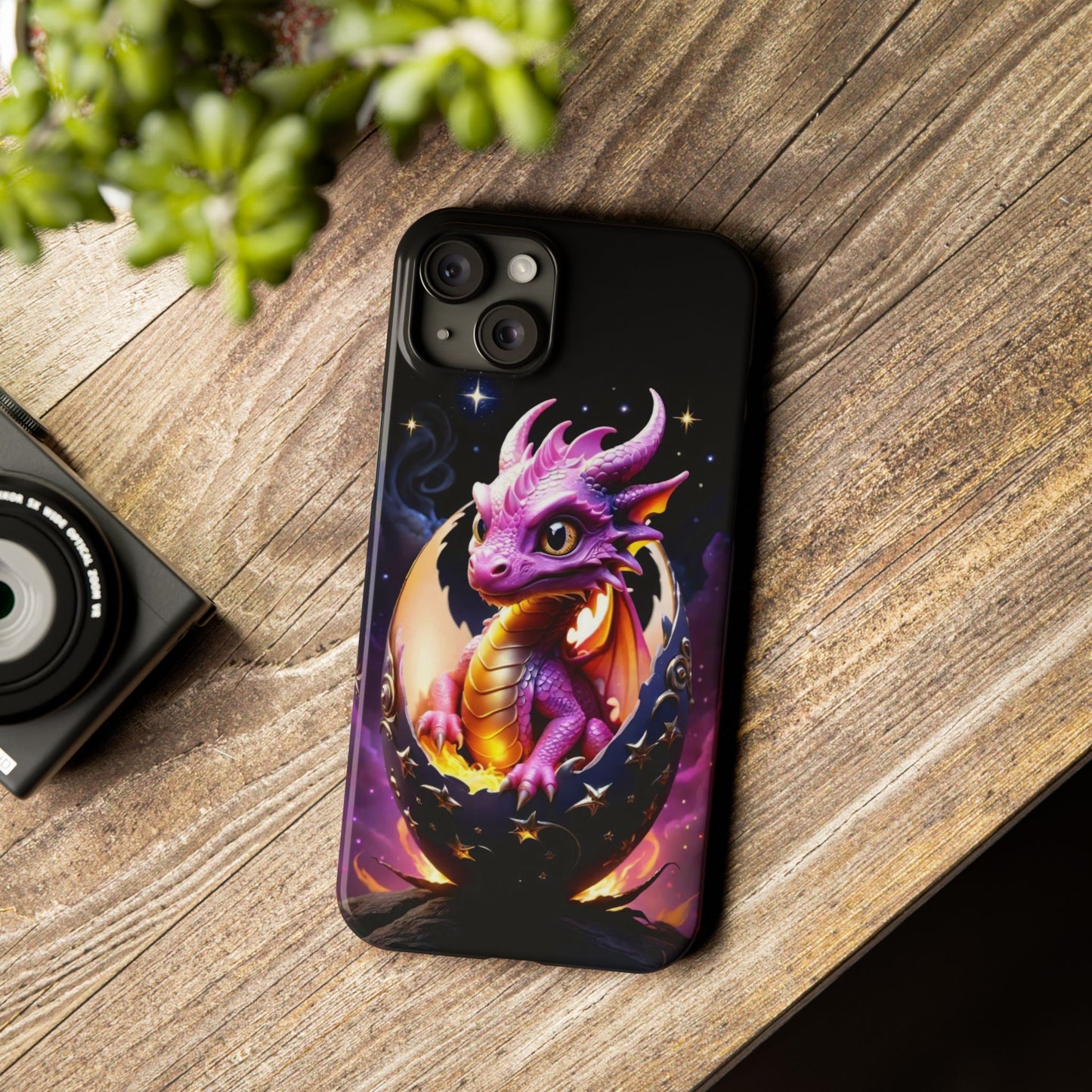 Fantasy Baby Dragon Slim Phone Case, Gift for Dragon Lovers