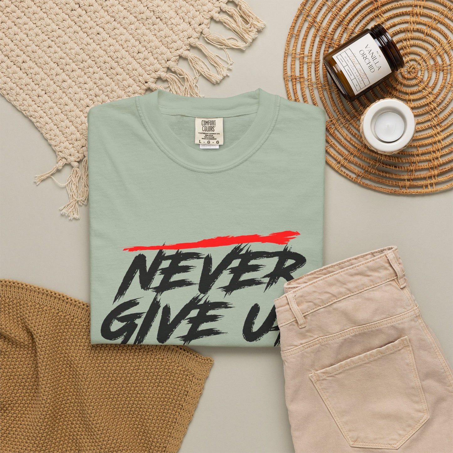 Never Give Up Motivationall Unisex T-Shirt