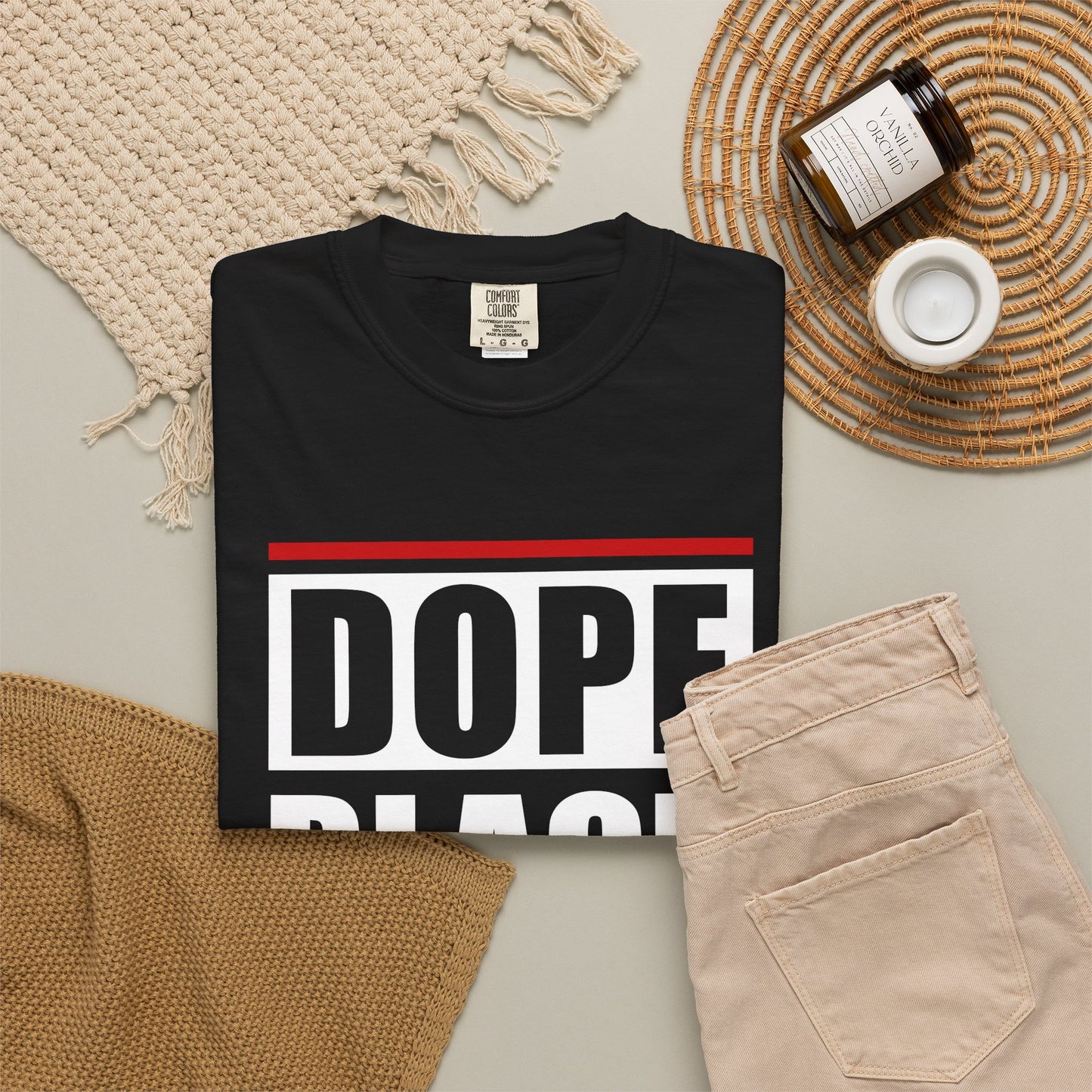 Dope Black Dad Garment-Dyed T-Shirt | Cool Dad Apparel