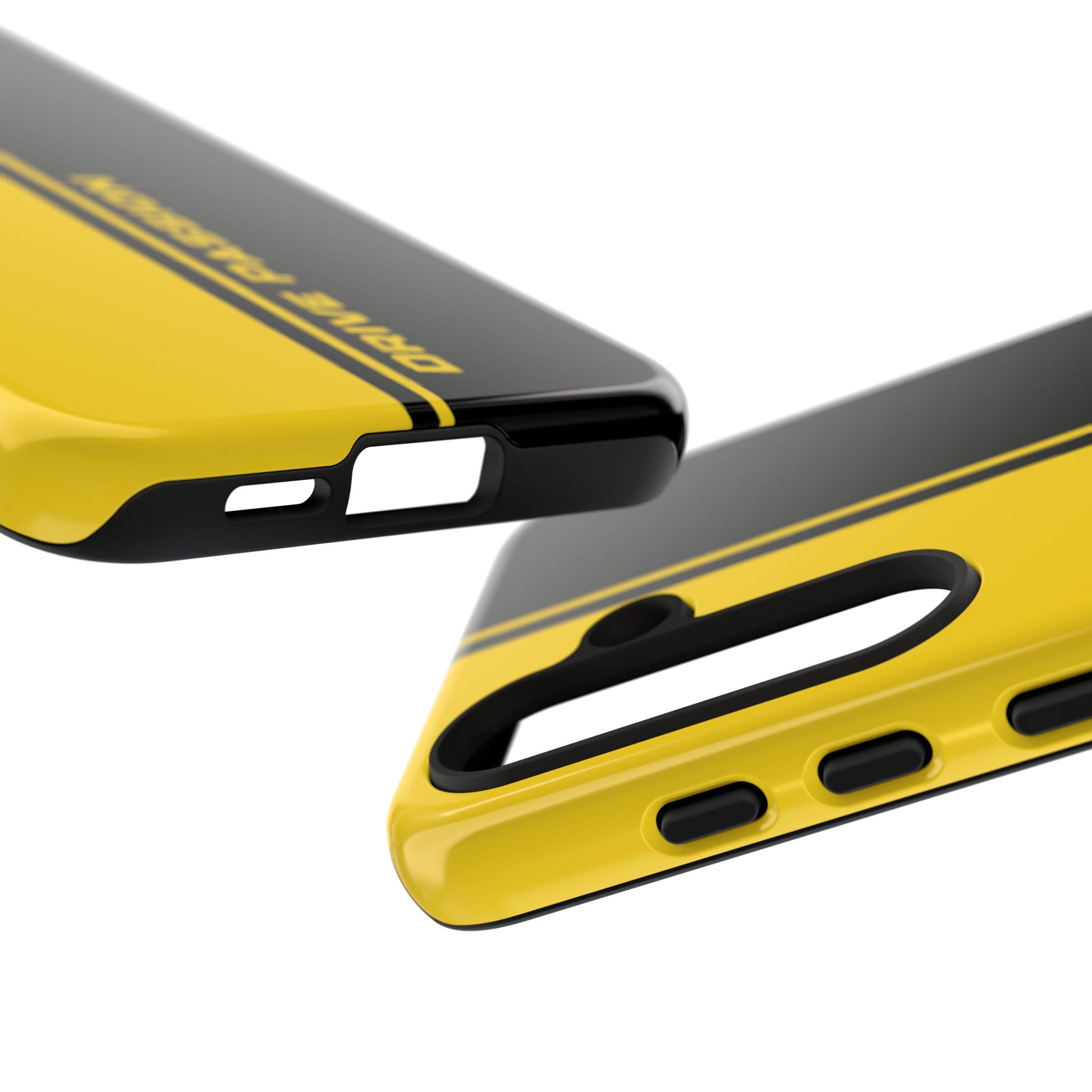 Drive Passion Tough Case – Bold Yellow & Black Design