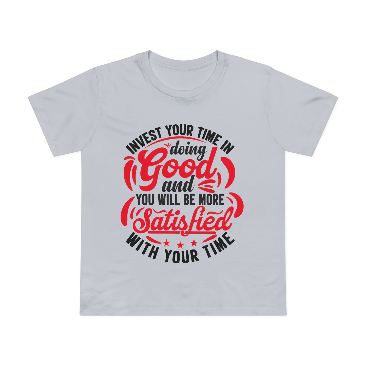 Inspirational Women's Maple Tee – Invest Your Time in Doing Good