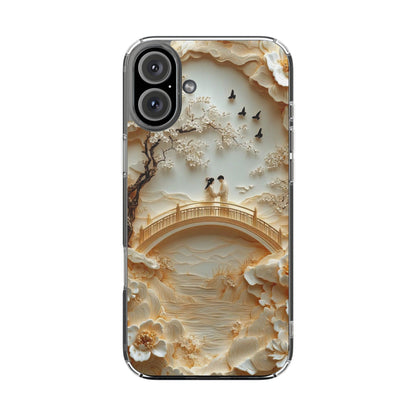 Romantic Couple 3D Effect Clear Cases,  Artistic Protective Cover