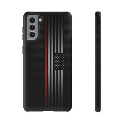 Elegant Patriotic Samsung Phone Case, Thin Red Line Design