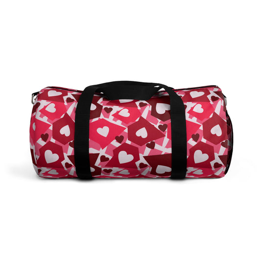 Love in Style: Retro Hearts Duffel Bag