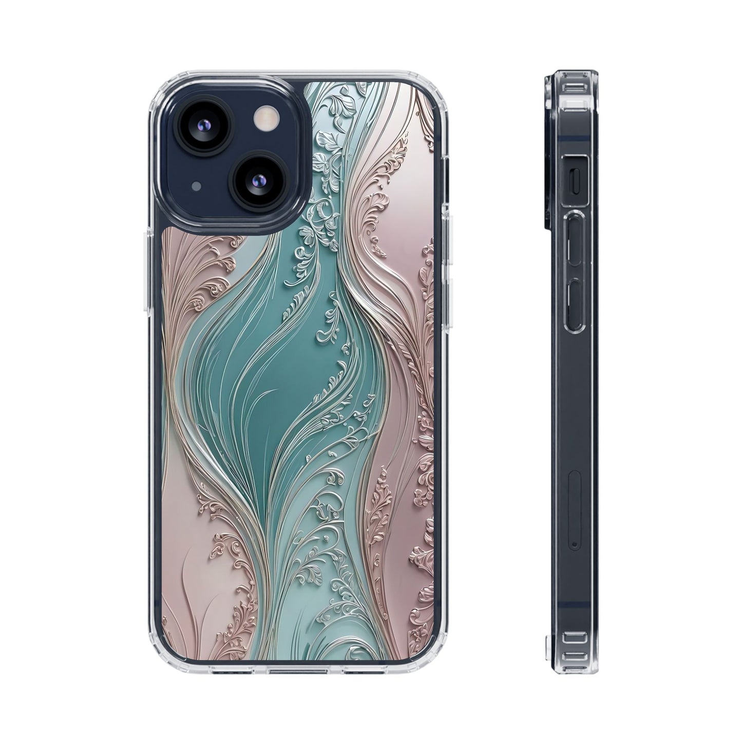 Elegant Clear Phone Cases,  Abstract Design