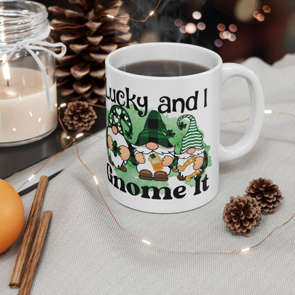 Lucky Gnome Ceramic Mug - Perfect for St. Patrick's Day and Everyday Joy