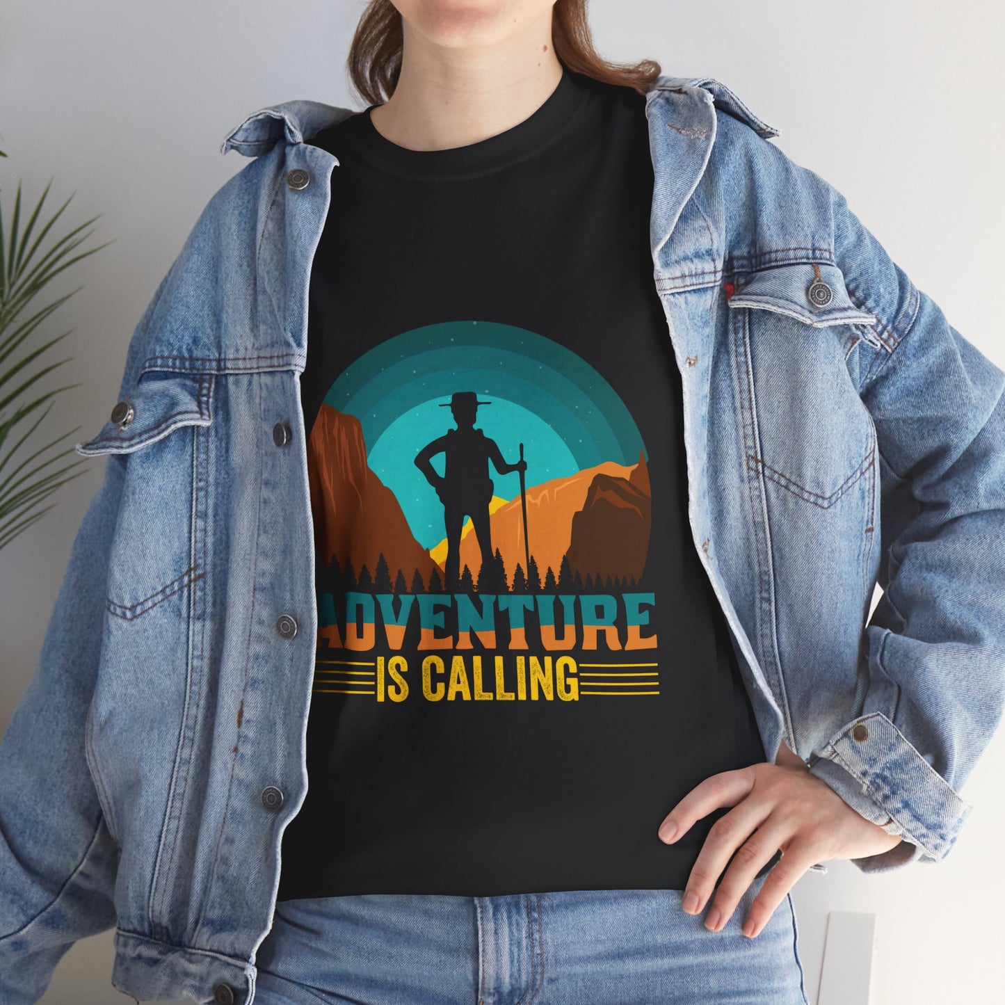 Adventure Is Calling Unisex Heavy Cotton Tee - Perfect for Outdoorsy Souls