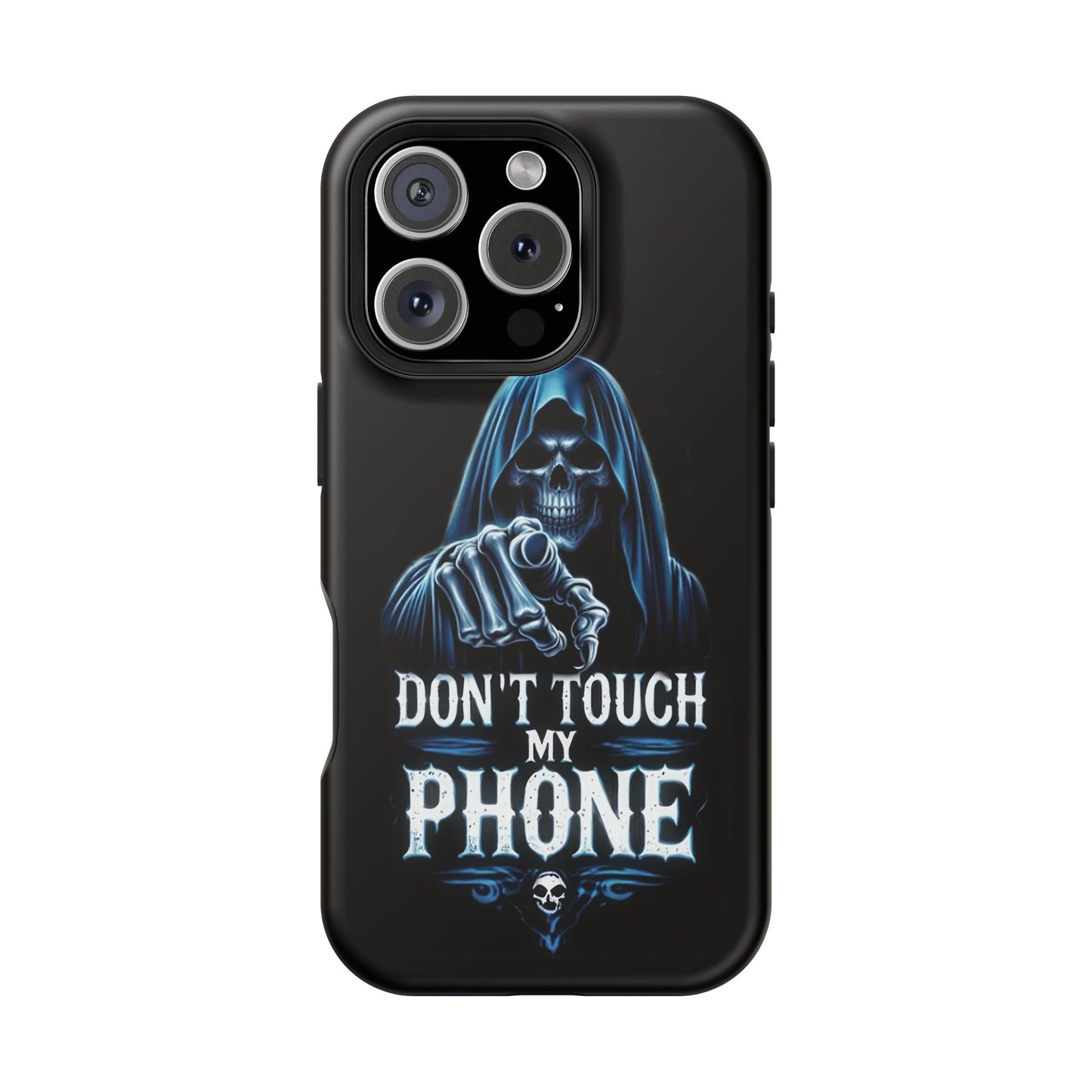 Gothic Magnetic iPhone Case: Don't Touch My Phone