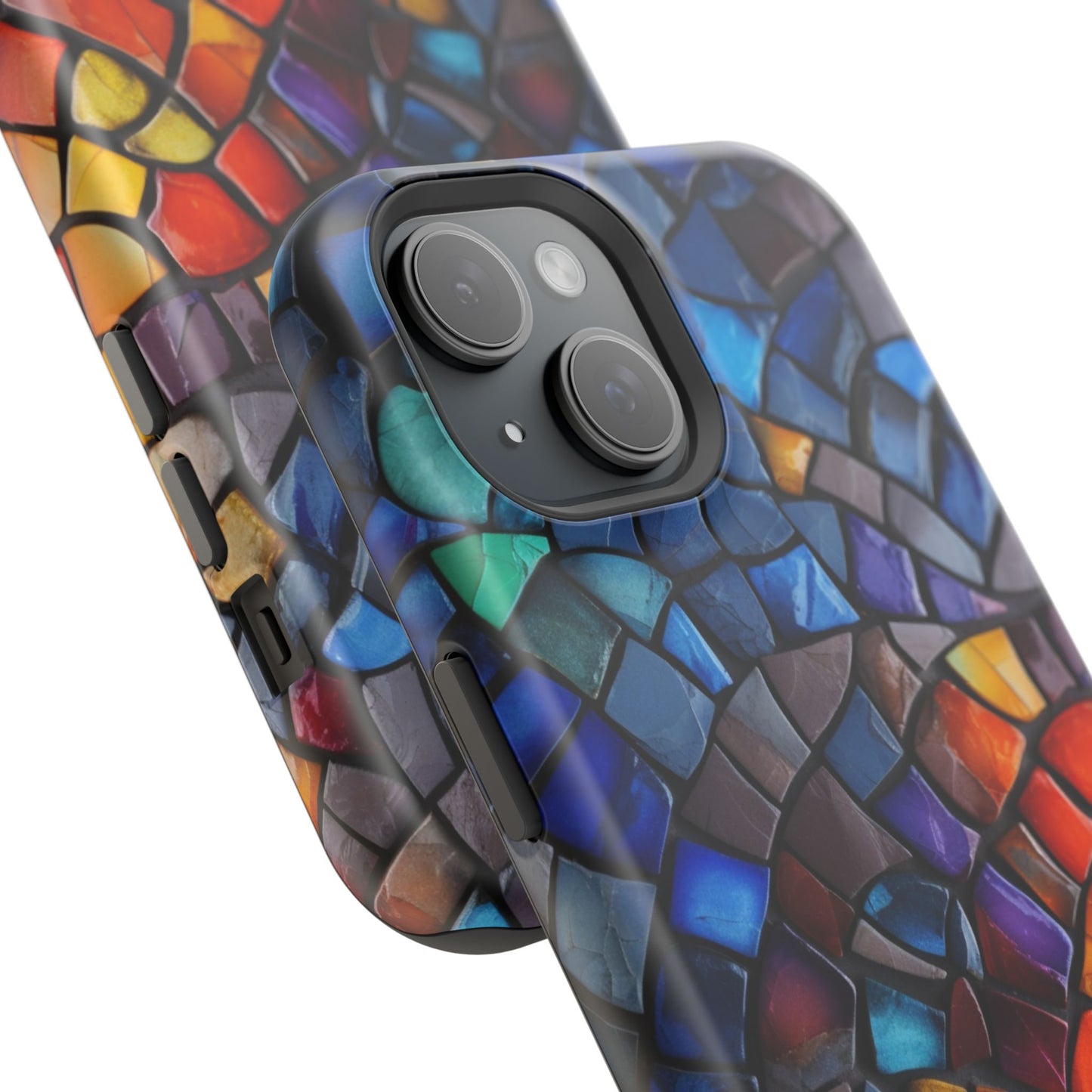 Stained Glass Impact-Resistant Phone Case, Colorful Phone Cover