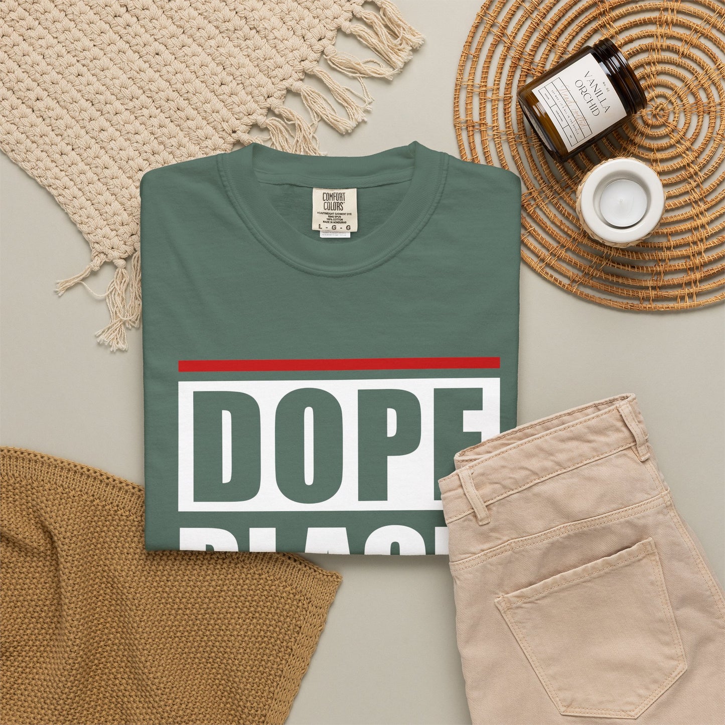 Dope Black Dad Garment-Dyed T-Shirt | Cool Dad Apparel