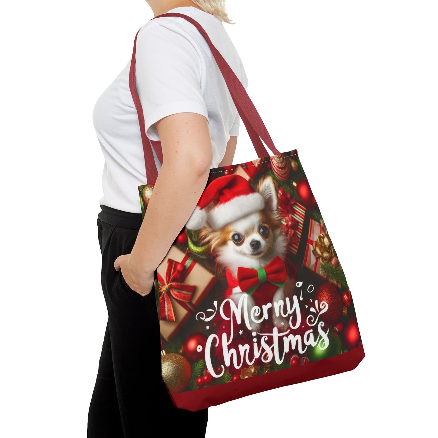 Merry Chihuahua Tote Bag (AOP)