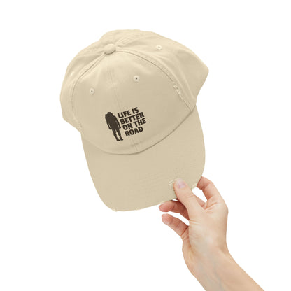 Life Is Better On The Road Unisex Distressed Cap