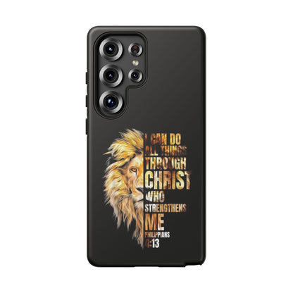 Inspirational Lion  Samsung Phone Case, Strength & Faith, Christian Accessories