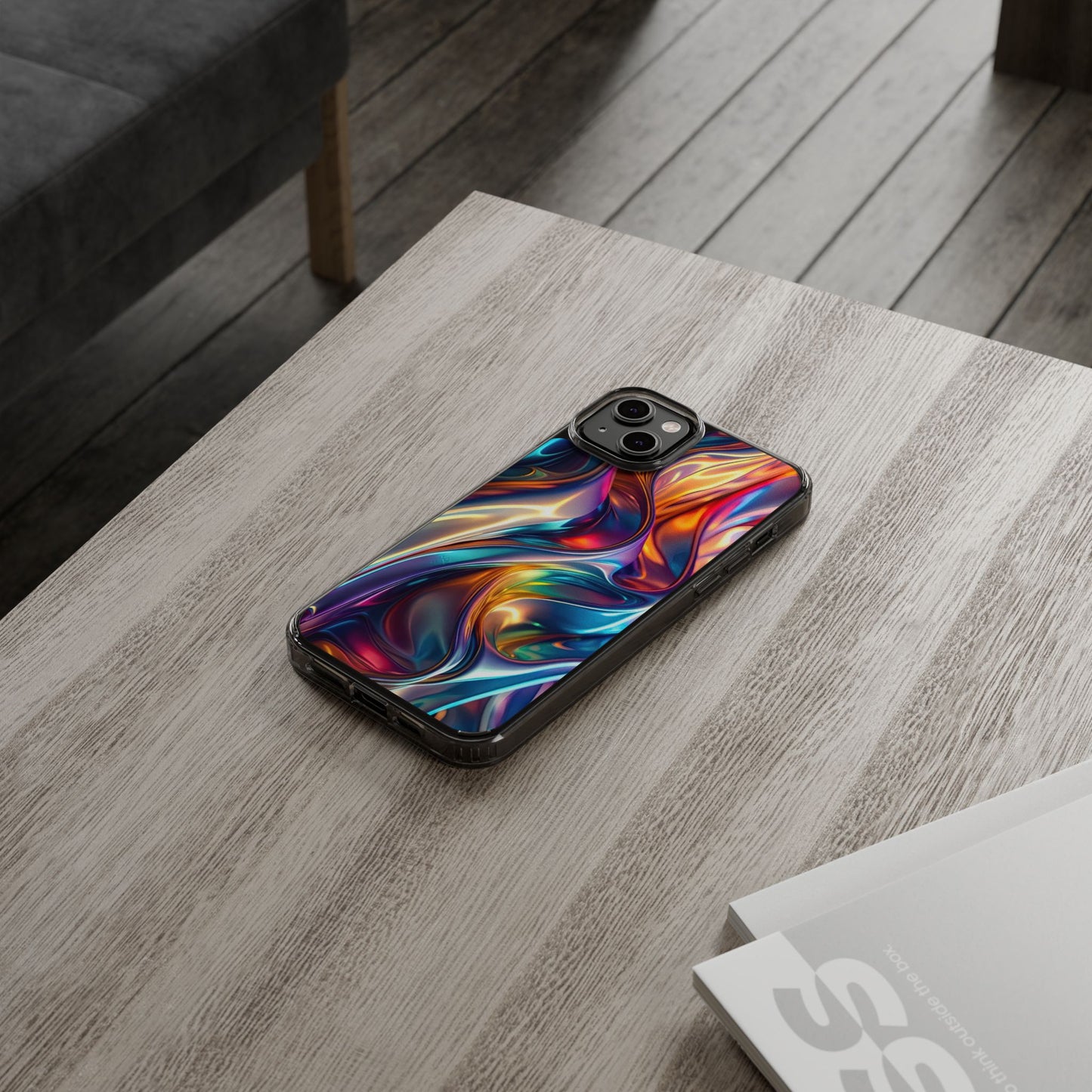 Colorful Clear Case for iPhone – Abstract Art Design