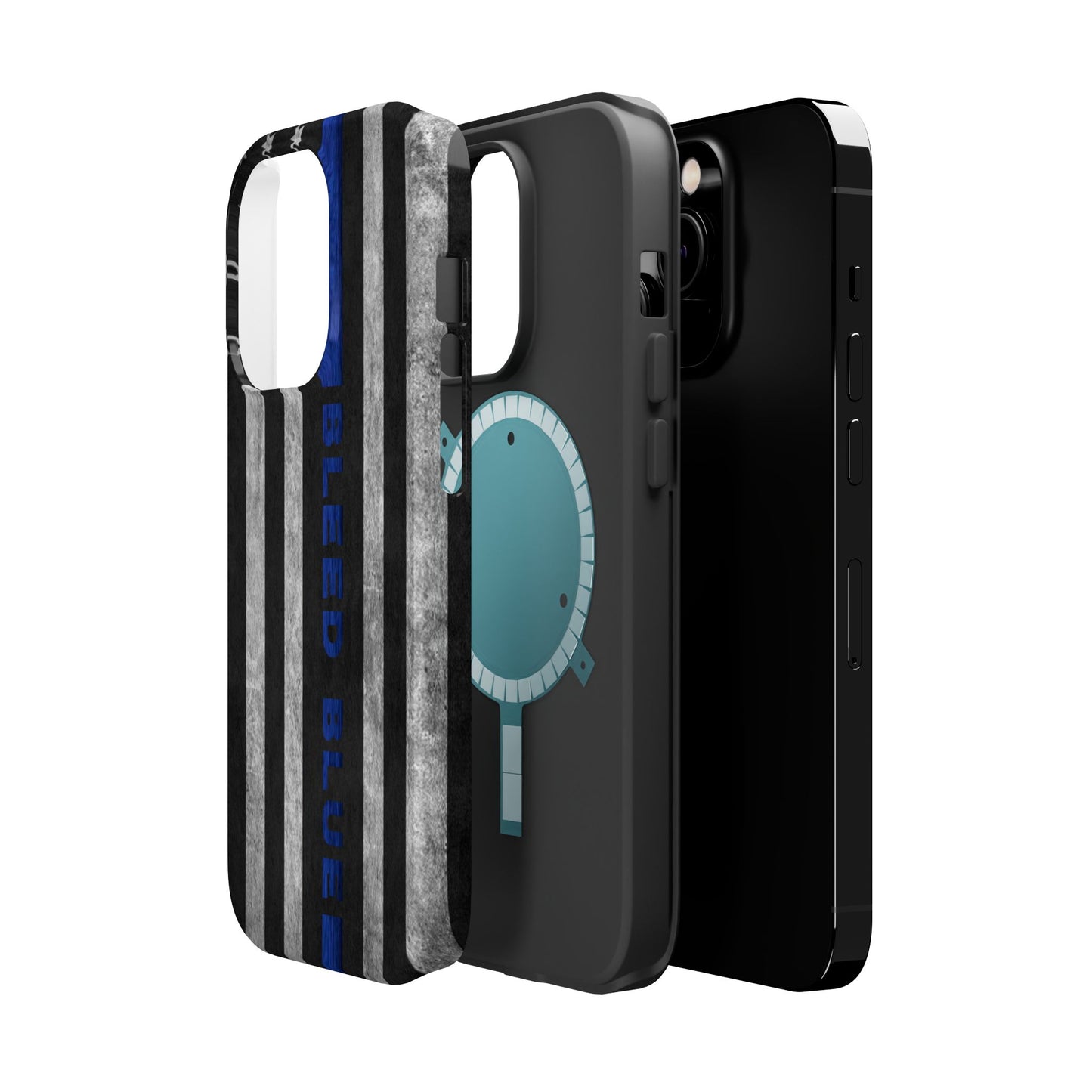 Police Magnetic Phone Cases, Bleed Blue