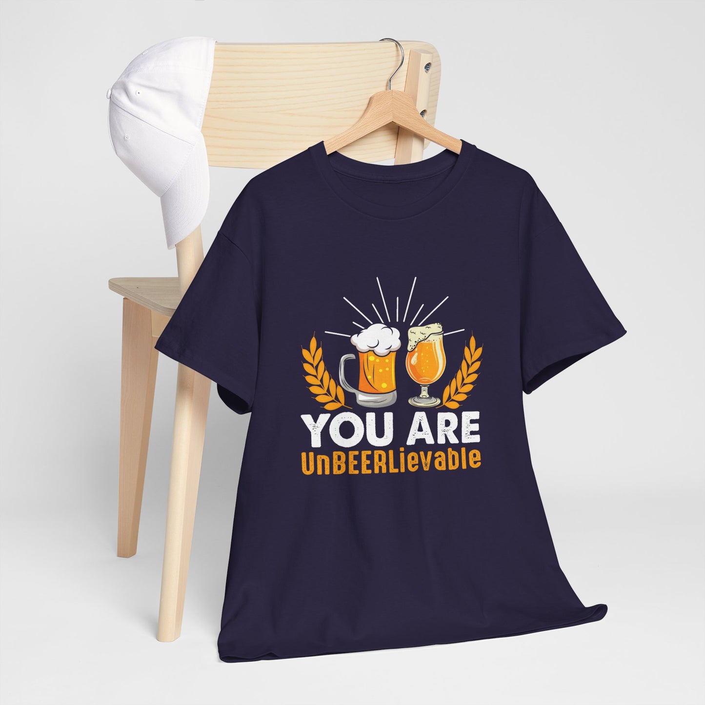 Funny Beer Slogan Tee, You Are UnBEERLievable