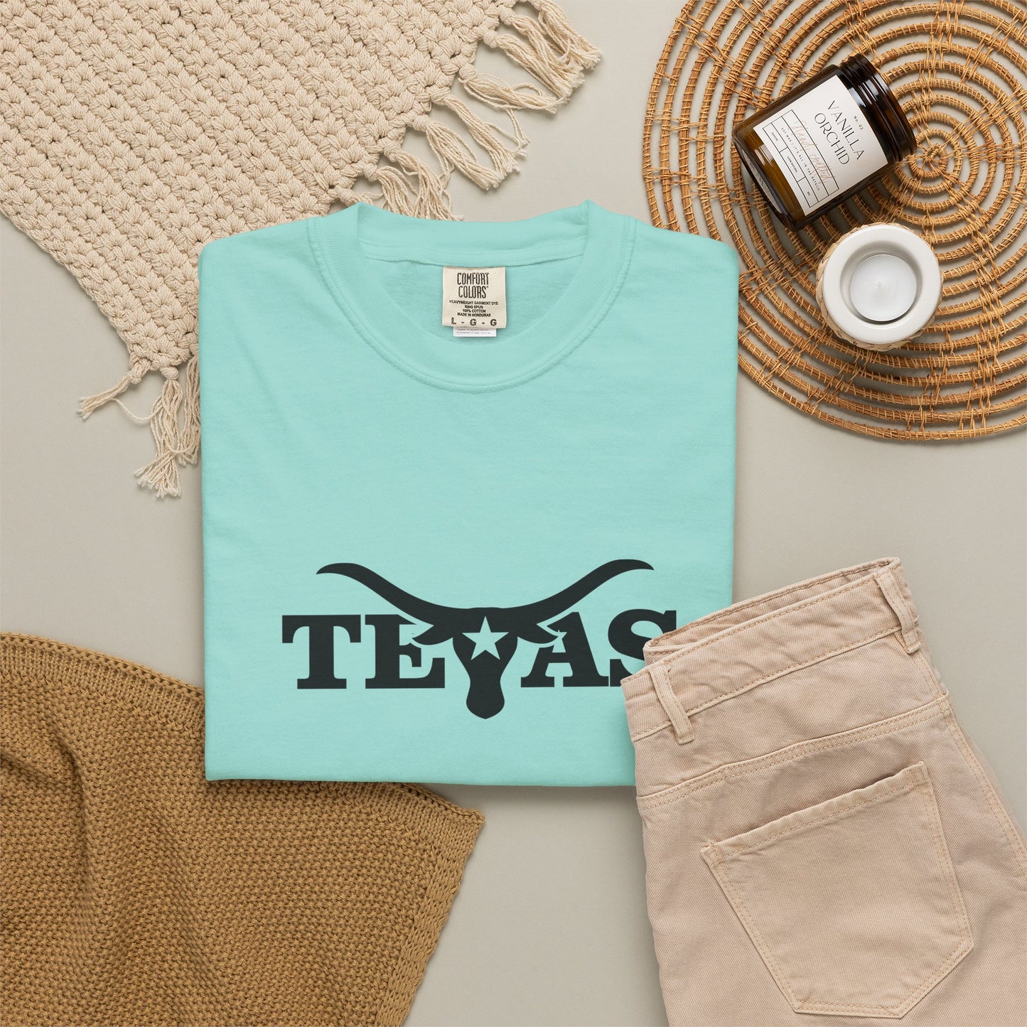 Texas Unisex Garment-Dyed T-Shirt - Cool Western Vibe for Everyday Wear