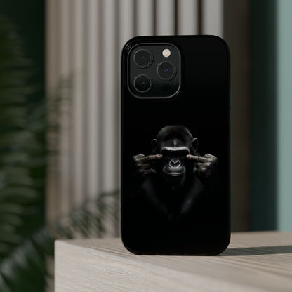 Edgy Gorilla Magnetic iPhone Case, Unique Cell Phone Cover