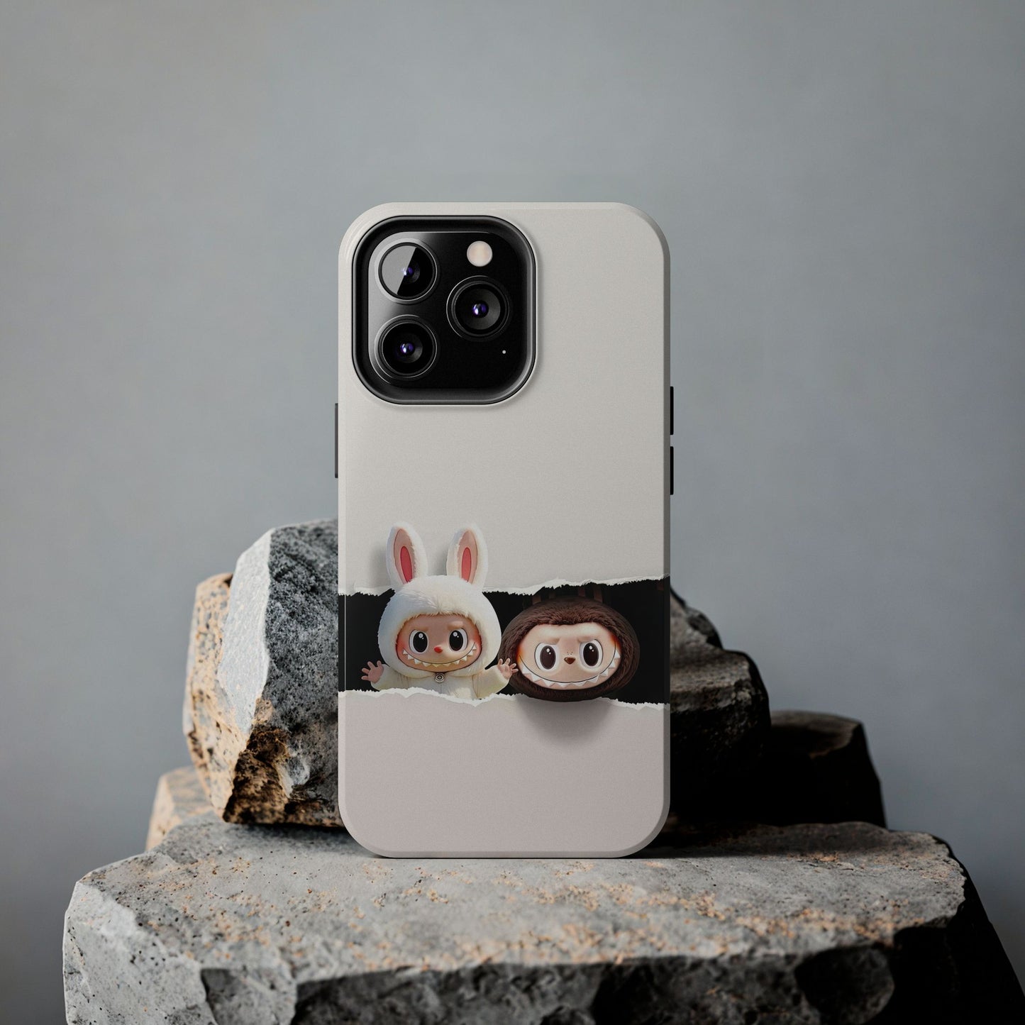 The Monsters Tough Case for iPhone Models and Variations – Dual Layer Protective Cover, Playful Design, Cute Mobile Accessory