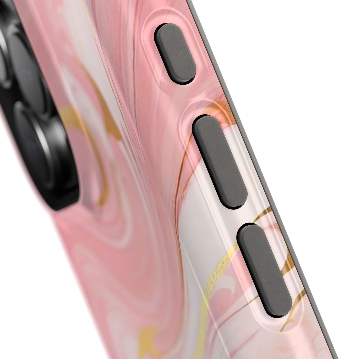 Stylish Magnetic Phone Case, Pink Marble Protective Cover